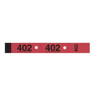 266 - Lot de 20 blocs vestiaires rouges - 30 x 200 - 50 feuillets 