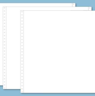 38103 - Listing autocopiant 380x11'' - velin blanc + 2 plis blancs - BCD