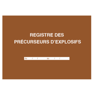 49001 - Registre des Précurseurs d'explosifs 210x297 96 p