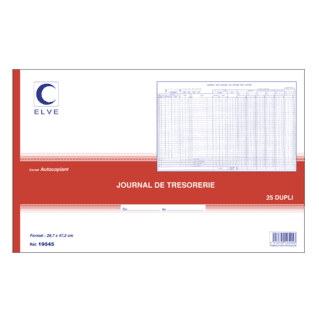 19545 - Carnet "Achats-Trésorerie" - 297 x 476 - 25 dupli - x5