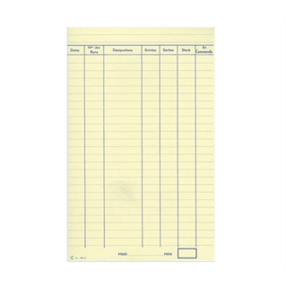B125D - Bristol "Fiches mouvements de stock" - 125 x 200 - 100 fiches