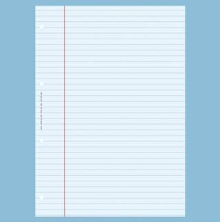 2622 - Bloc d'écriture travers avec marge - 297 x 210 - 80 pages