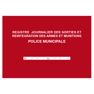 45004 - Registre "journalier des sorties et réintégration des armes et munitions" - 210 x 297 - 96 pages