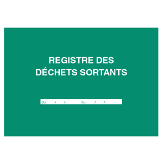 46008 - Registre "Déchets sortants" - 210 x 297 - 108 pages